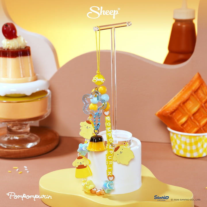 phone charm ปอมปอมปุริน สายห้อยมือถือ pompompurin ใช้คู่เคส sanrio accessories ซานริโอ้ ลิขสิทธิ์แท้