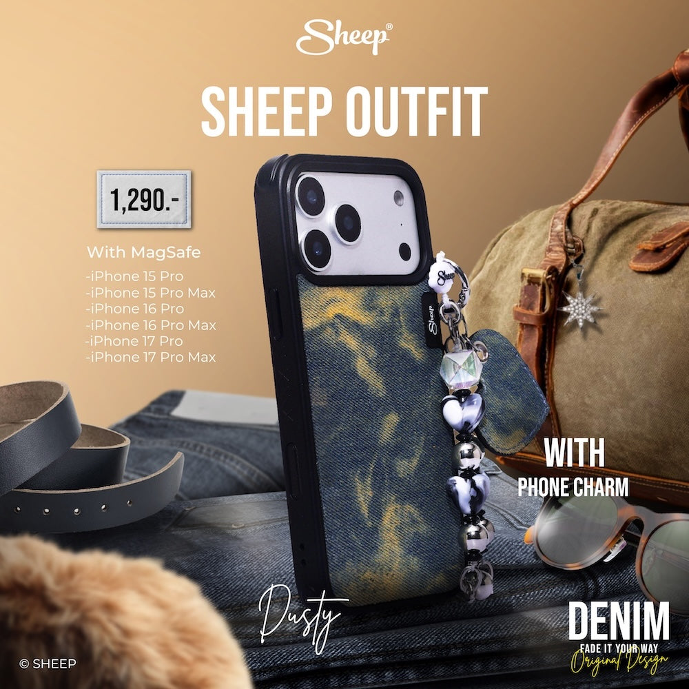 ไอโฟน ยีนส์ Jeans ถอดได้ เคส case iPhone 17 Pro Max magsafe แม่เหล็ก สี ดำ เดนิม Denim แถมฟรี keychain พวงกุญแจ