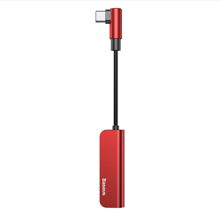ตัวแปลงหูฟัง type-c to 3.5 mm สีแดง