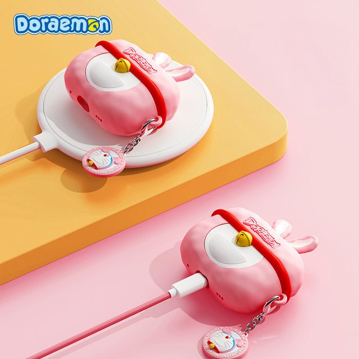 เคสแอร์พอด ยาง สีชมพู กันกระแทก case Rock airpod Doraemon เคส ซิลิโคน