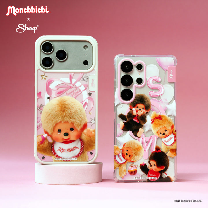 เคส สีชมพู ซัมซุง ม่อนชิชิ สีเบจ ทอง sheep canvas magsafe samsung case มอนชิชิ