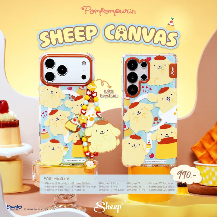 เคส ปอมปอมปุริน pompompurin sanrio ลายน่ารัก case iphone samsung magsafe ไอโฟน ลิขสิทธิ์แท้ ซานริโอ้ สีเหลือง ฟ้า มีของแถม