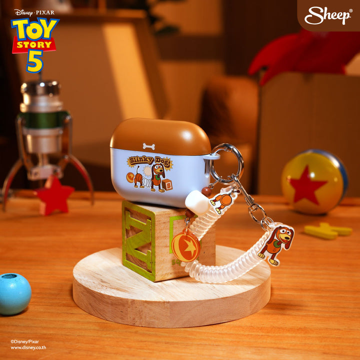 ดิสนีย์ Disney Toy Story 5 ลิขสิทธิ์แท้ เคส case ของสะสม ทอย สตอรี่ airpods pro แอร์พอด slinky dog สี ฟ้า น้ำตาล keyring