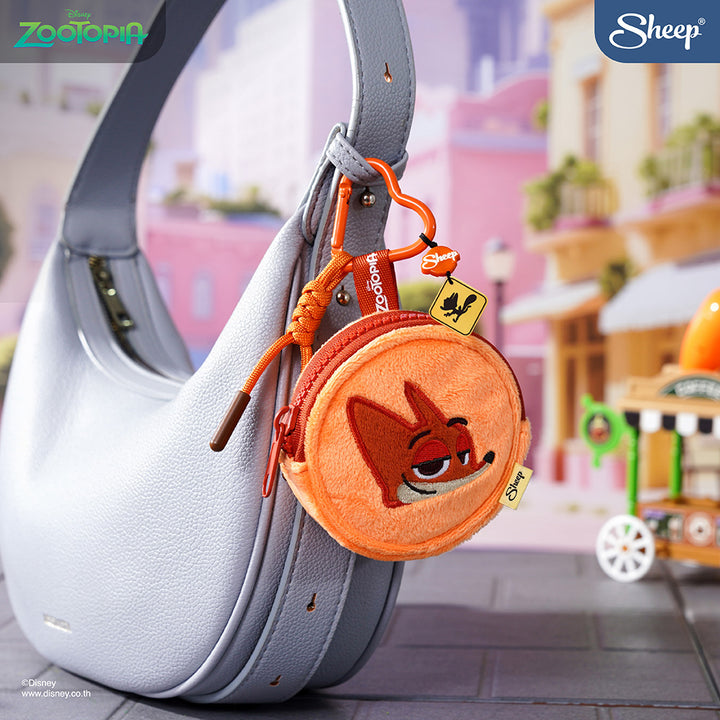nick wilde zootopia พวงกุญแจกระเป๋า สีส้ม mini gadget bag ห้อยกระเป๋า จิ้งจอก นิค ซูโทเปีย