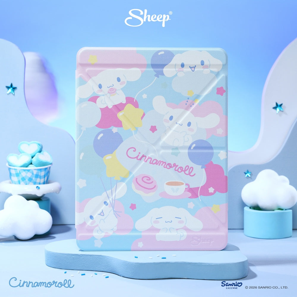 cinnamoroll ipad case sanrio ซินนามอนโรล เคสไอแพด กันกระแทก น้ำหนักเบา พกง่าย ลิขสิทธิ์แท้ ซานริโอ้ สีฟ้า ชมพู
