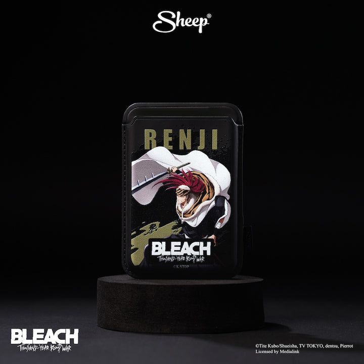 bleach บลีช เทพมรณะ อาบาราอิ เร็นจิ phone wallet ss8 สงครามเลือดพันปี ที่ใส่บัตร แปะมือถือ abarai renji accessories สีดำ