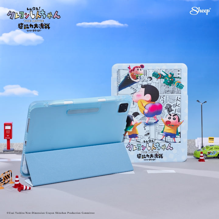 เคสไอแพดชินจังตั้งได้มั่นคง ลายสกรีนชินจังสีคมชัด สีสวย ลิขสิทธิ์แท้