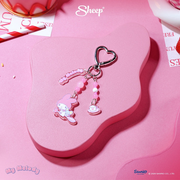 เคสแอร์พอด มายเมโลดี้ แถม keyring พวงกุญแจ พร้อมส่ง my melody ลิขสิทธิ์แท้ sanrio airpods case สีชมพู