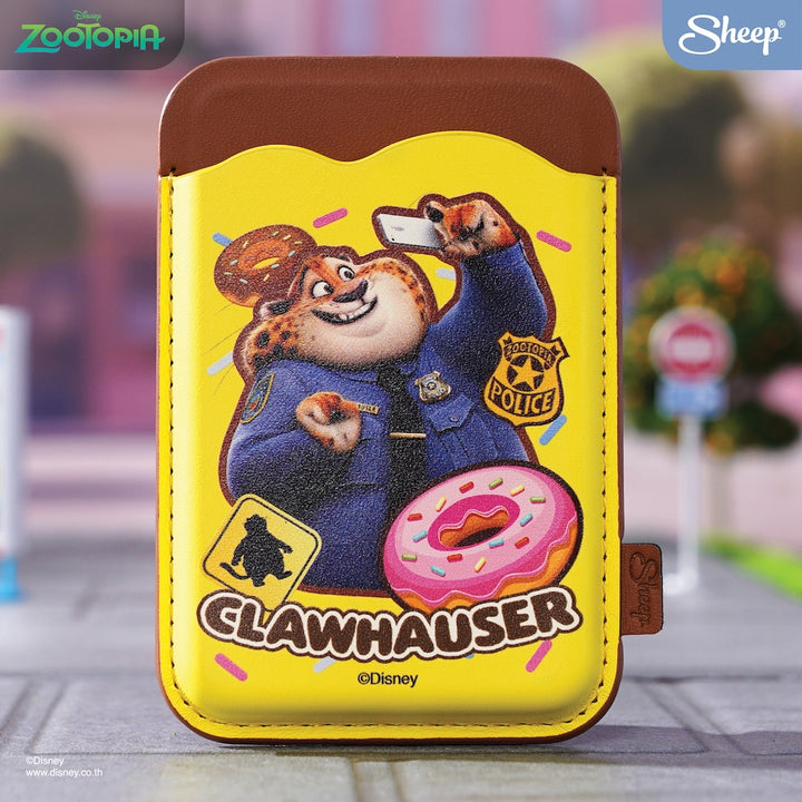 card holder zootopia clawhauser ที่ใส่บัตร เสือ ซูโทเปีย สีเหลือง magsafe wallet
