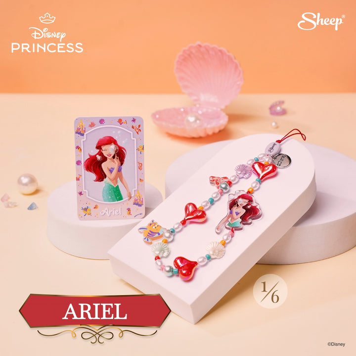 กล่องสุ่มดิสนีย์ แอเรียล Blind box สายคล้องมือถือน่ารัก ๆ Charm ของสะสม Disney