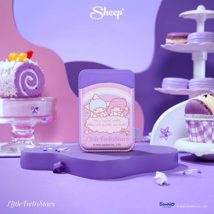 เคสใส่บัตร little twin stars ลิตเติ้ลทวินสตาร์ สีม่วง phone wallet magsafe accessories ลิขสิทธิ์แท้ ใช้คู่เคส sanrio ซานริโอ้