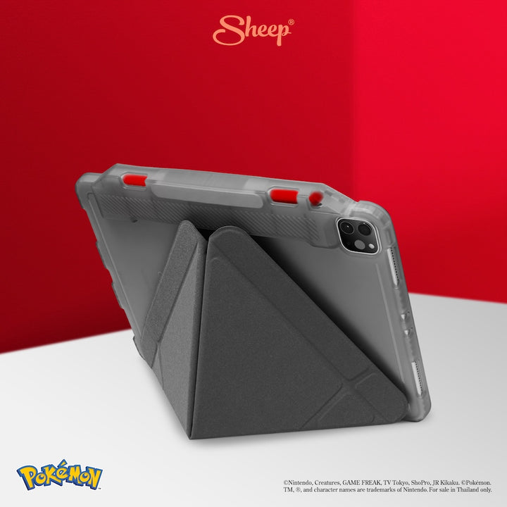 iPad Case เคส Pokémon โปเกมอน Pikachu พิคาชู เคส ไอแพด กันงอ  ลิขสิทธิ์แท้ สี ดำ น่ารัก ปลอกปากกา