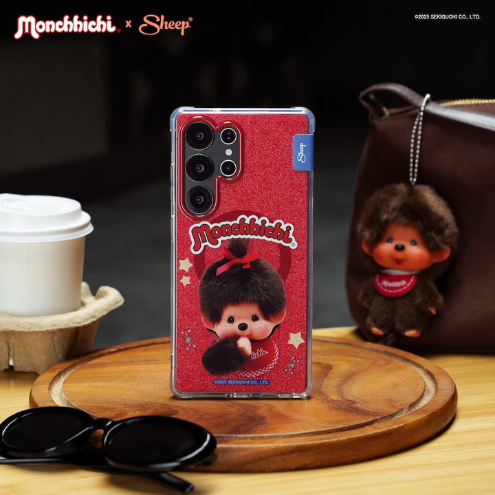 เคสซัมซุง ม่อนชิชิ สีแดง ลายน่ารัก monchhichi magsafe samsung case กันกระแทก แบบทึบ