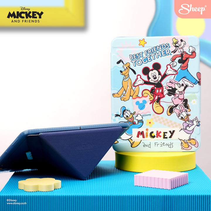 เคสไอแพด มิคกี้ เมาส์ สีฟ้า พับแนวตั้งได้ น้ำหนักเบา iPad case mickey mouse