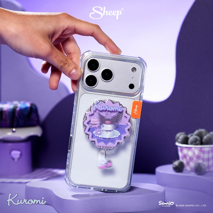 phone accessories kuromi สีม่วง ใช้คู่เคส sanrio ลิขสิทธิ์แท้ ซานริโอ้ ที่แปะมือถือ คุโรมิ magsafe แกว่ง เล่นได้ griptok