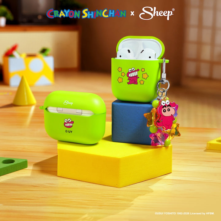 เคสแอร์พอด Crayon Shinchan วานิยามะซัง จระเข้ ไดโนเสาร์ สีชมพู Chocobi ชินจัง case airpods ลิขสิทธิ์แท้ แถม พวงกุญแจ keyring