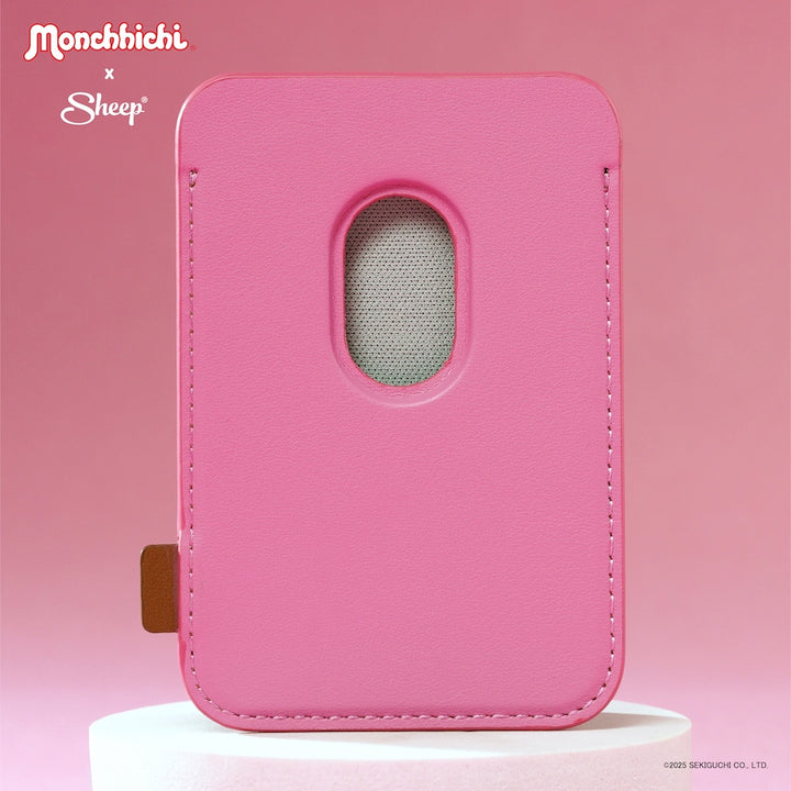 sheep phone wallet monchhichi magsafe ม่อนชิชิ สีน้ำตาล ชมพู ที่ใส่บัตร card holder accessories มอนชิชิ