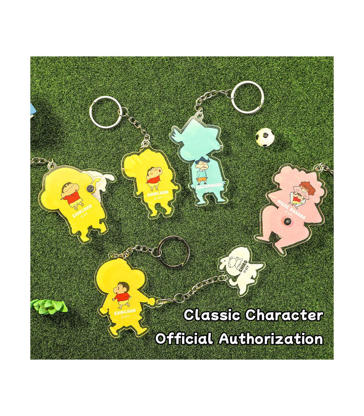 พวงกุญแจกล่องสุ่มชินจัง ลิขสิทธิ์แท้จาก Rock keychain การ์ตูนญี่ปุ่น สำหรับแฟน Crayon Shinchan ของเล่นสะสม ไม่สามารถเลือกลายไ