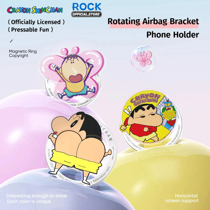 กริ๊บต๊อกมือถือชินจังแบบแม่เหล็ก Rock รองรับ Magsafe ขนาดกะทัดรัด น้ำหนักเบา พกพาสบาย