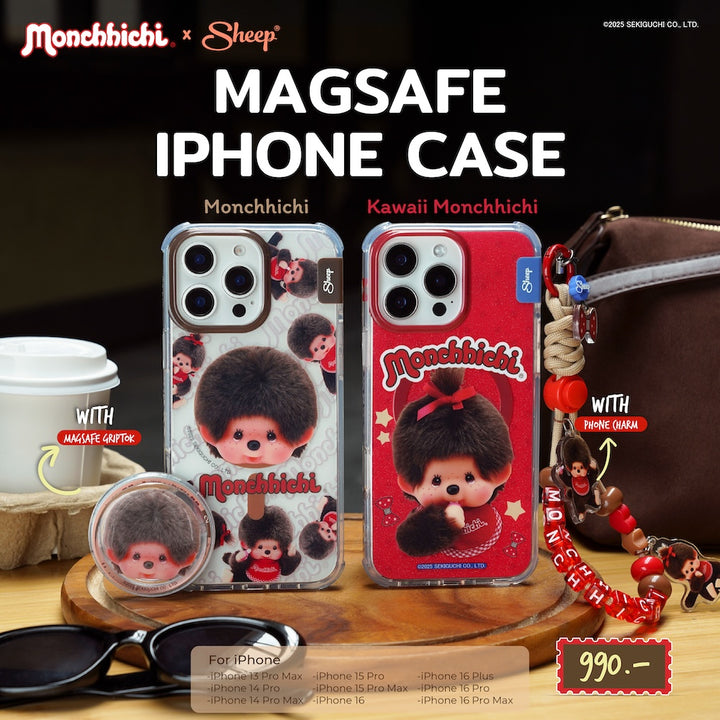 Magsafe iphone case monchhichi เคสไอโฟน ม่อนชิชิ กันกระแทก ลายน่ารัก ลิขสิทธิ์แท้
