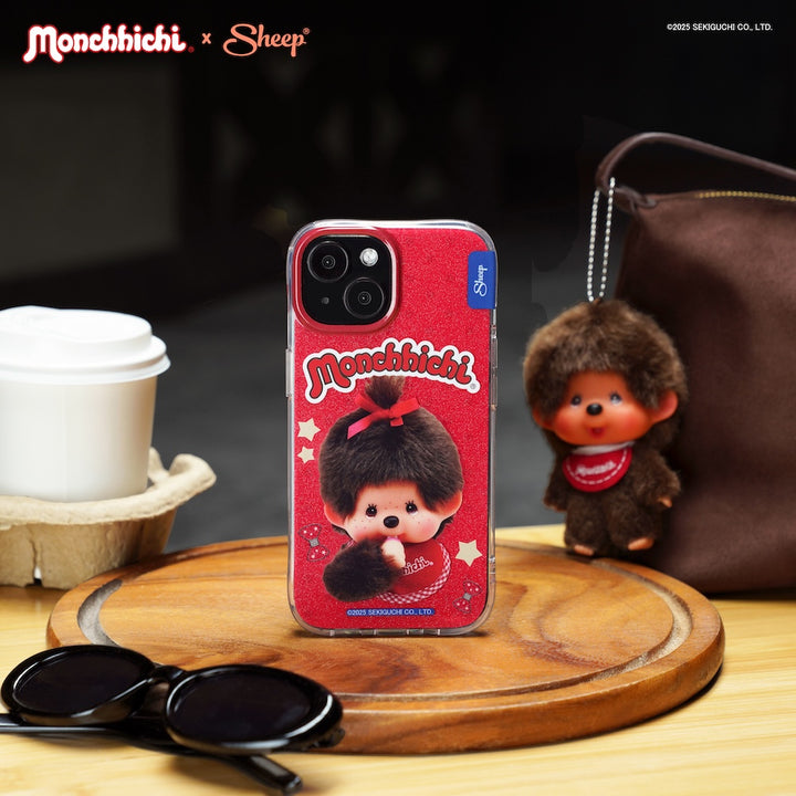 monchhichi iphone case ลายน่ารัก ม่อนชิชิจัง เคสไอโฟน สีแดง ม่อนชิชิ กันกระแทก ลิขสิทธิ์แท้