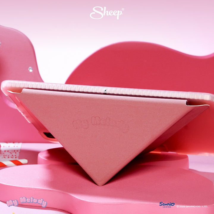 เคสไอแพด มายเมโลดี้ ipad my melody case ลิขสิทธิ์แท้ sanrio น้ำหนักเบา กันกระแทก พกง่าย ซานริโอ้ สีชมพู ขาว ตั้งได้
