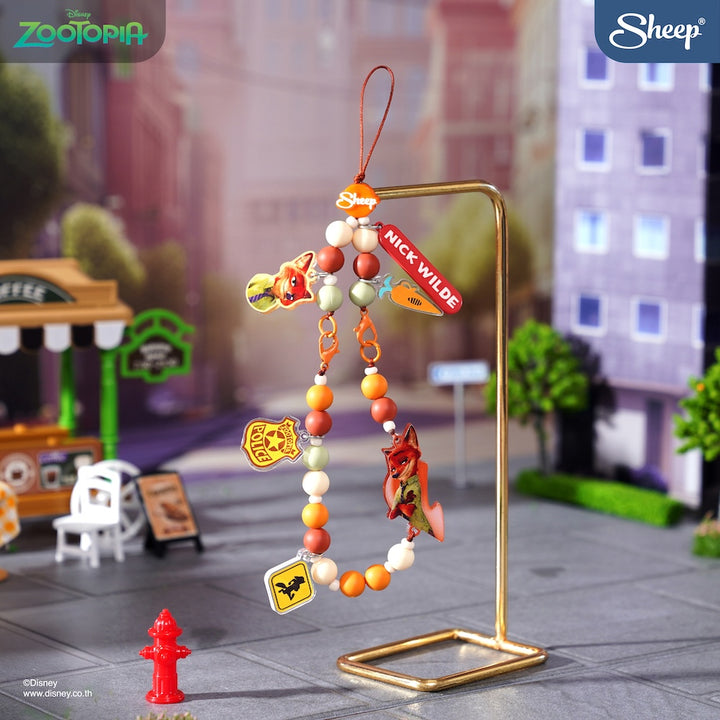 zootopia nick wilde charm สายห้อยมือถือ นิค จิ้งจอก ซูโทเปีย สีส้ม ลายน่ารัก ลิขสิทธิ์แท้ ดิสนีย์