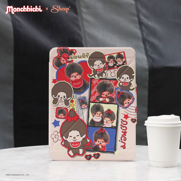 เคสไอแพด monchhichi ม่อนชิชิ กันกระแทก สีน้ำตาล ลิขสิทธิ์แท้ น้ำหนักเบา ipad case ดีไซน์ อักษรไทย