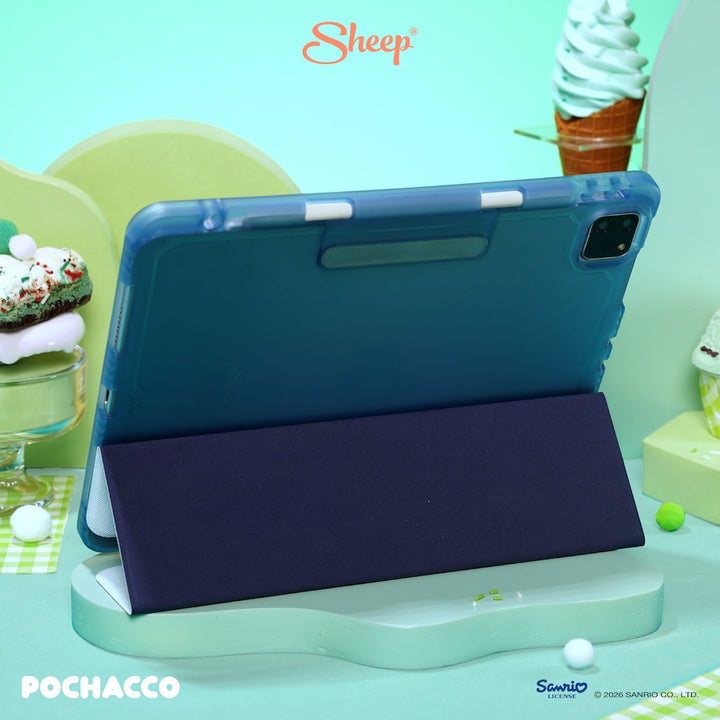 เคสไอแพด pochacco สีเขียว ฟ้า ipad case โปเชโกะ ซานริโอ้ สายจด วาด ลิขสิทธิ์แท้ sanrio กันกระแทก น้ำหนักเบา พกง่าย เคสโปเชโกะ