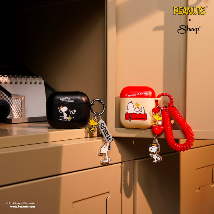 Snoopy Gadgets เคสแอร์พอต แถมพวงกุญแจ Airpods Peanuts เคสSnoopy