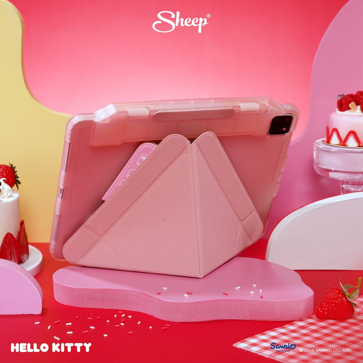 เคส ไอแพด คิตตี้ สีแดง ชมพู hello kitty ipad case ซานริโอ้ ลิขสิทธิ์แท้ sanrio แถม ปลอกปากกา กันงอ กันกระแทก เคสคิตตี้