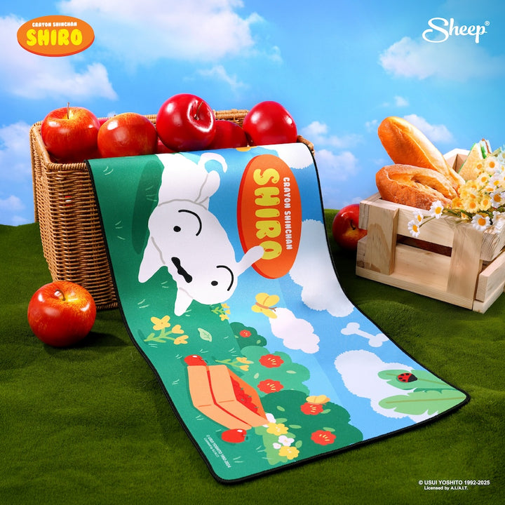 Mousepad Shiro  อุปกรณ์ตกแต่งโต๊ะคอม แผ่นรองเม้าส์ ชินจัง สีสดใส แต่งโต๊ะ