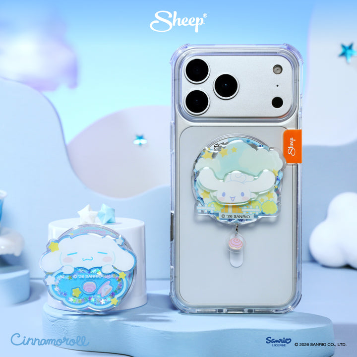 phone accessories ซินนามอนโรล cinnamoroll สีฟ้า ใช้คู่เคส sanrio ลิขสิทธิ์แท้ ที่แปะมือถือ magsafe griptok