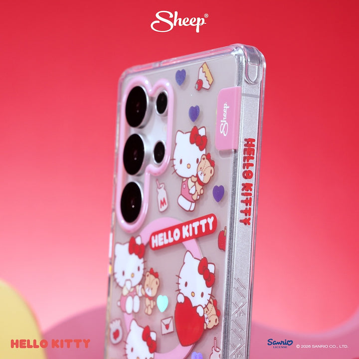 hello kitty magsafe samsung case sketch ลายน่ารัก เคส ซัมซุง คิตตี้ สีแดง ชมพู ลิขสิทธิ์แท้ sanrio ซานริโอ้ กันกระแทก