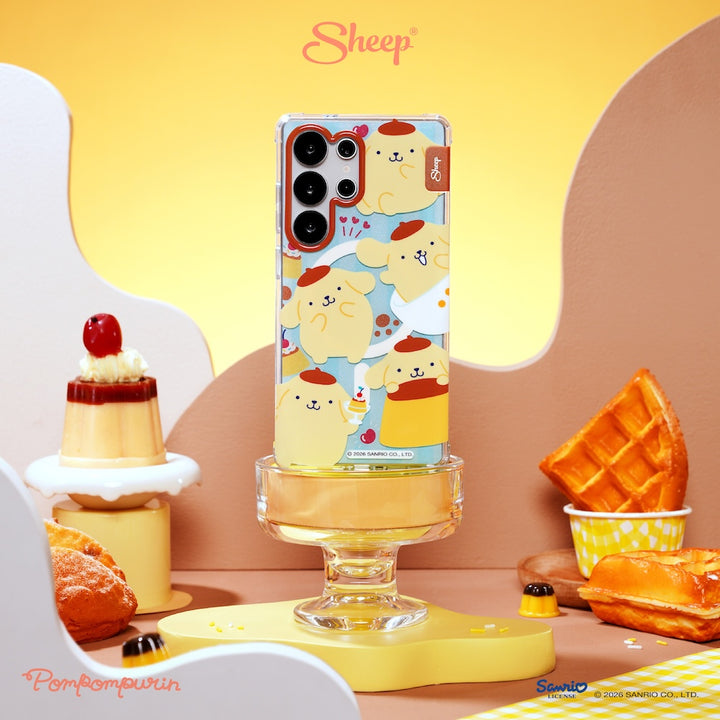 เคส ซัมซุง ปอมปอมปุริน magsafe pompompurin samsung case ลิขสิทธิ์แท้ sanrio ลายน่ารัก กันกระแทก มีของแถม สีเหลือง ฟ้า