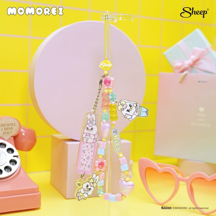 แต่งเคส charm momorei สายคล้องมือ สายห้อยโทรศัพท์ สีพาสเทล สายแข็งแรง