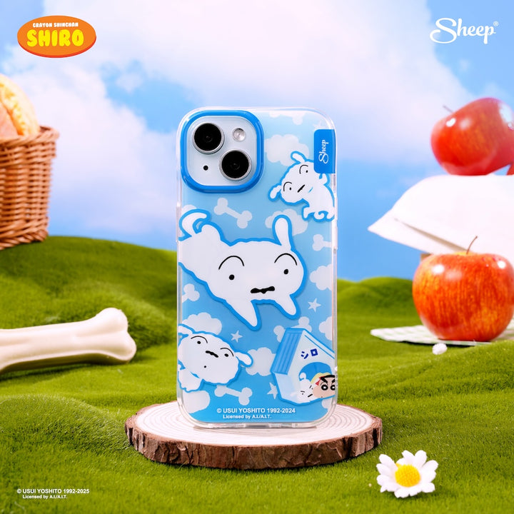 เคสไอโฟน ชิโร่ แบบทึบ สีฟ้า ลิขสิทธิ์แท้  iPhone Case shiro เคสไอโฟน มีของแถม