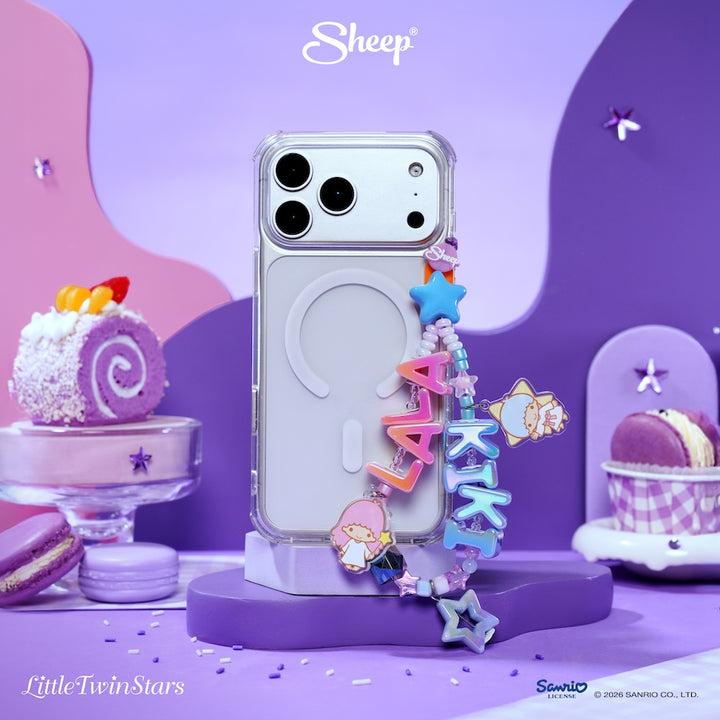 สายห้อยมือถือ little twin stars สีม่วง phone charm ลิตเติ้ลทวินสตาร์ ใช้คู่เคส sanrio ลิขสิทธิ์แท้ accessories ซานริโอ้