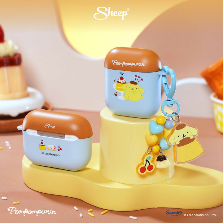 airpods case pompompurin เคสแอร์พอด 4 pro 3 สีฟ้า น้ำตาล ปอมปอมปูริน ลิขสิทธิ์แท้ sanrio ซานริโอ้ พร้อมส่ง