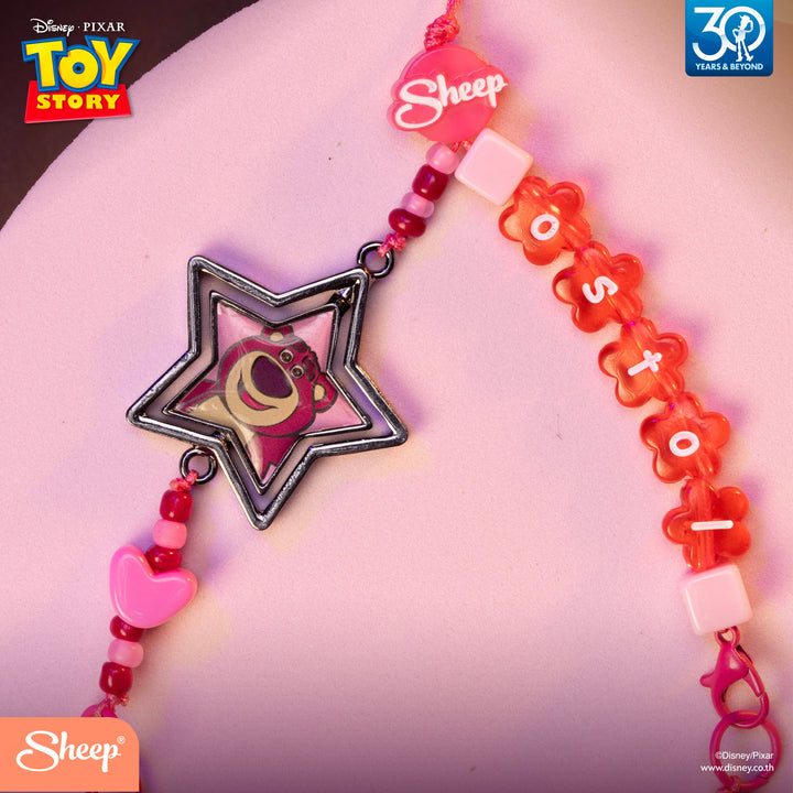 สายห้อยโทรศัพท์ Lotso ลิขสิทธิ์แท้ Charm Toy Story กล่องสุ่ม Toy Story