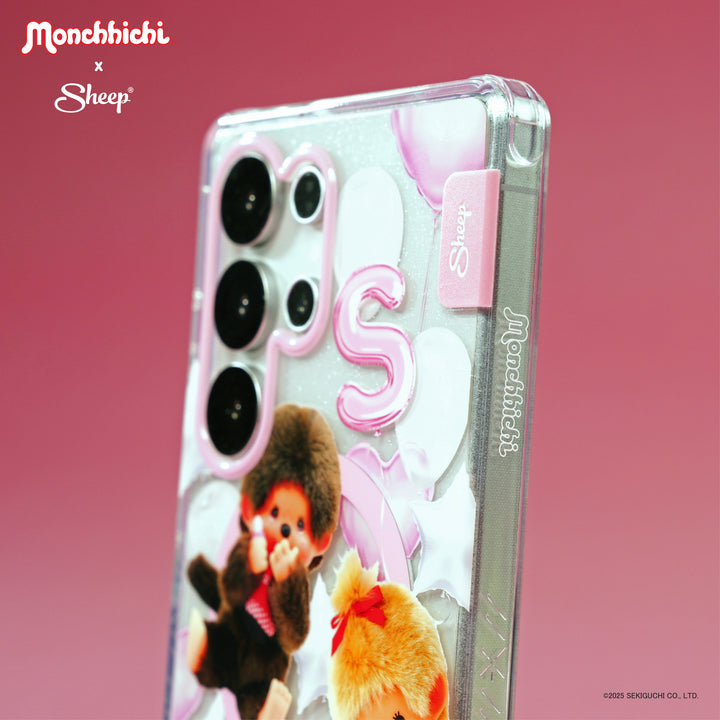 magsafe samsung case monchhichi beige เคส สีชมพู ม่อนชิชิ สีเบจ ทอง ซัมซุง มอนชิชิ sheep canvas