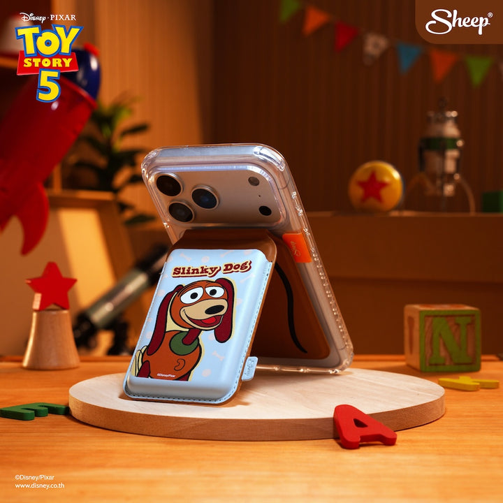 ทอย สตอรี่ slinky Toy Story 5 ตั้งได้ ลิขสิทธิ์แท้ ดิสนีย์ Disney MagSafe Phone wallet stand ที่ใส่บัตร แปะมือถือ เคส case