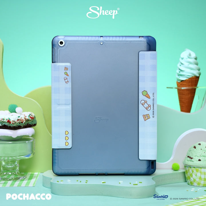 เคสไอแพด โปเชโกะ สีเขียว ฟ้า pochacco ipad case ซานริโอ้ สายจด วาด ลิขสิทธิ์แท้ sanrio พกง่าย น้ำหนักเบา กันกระแทก เคสโปเชโกะ