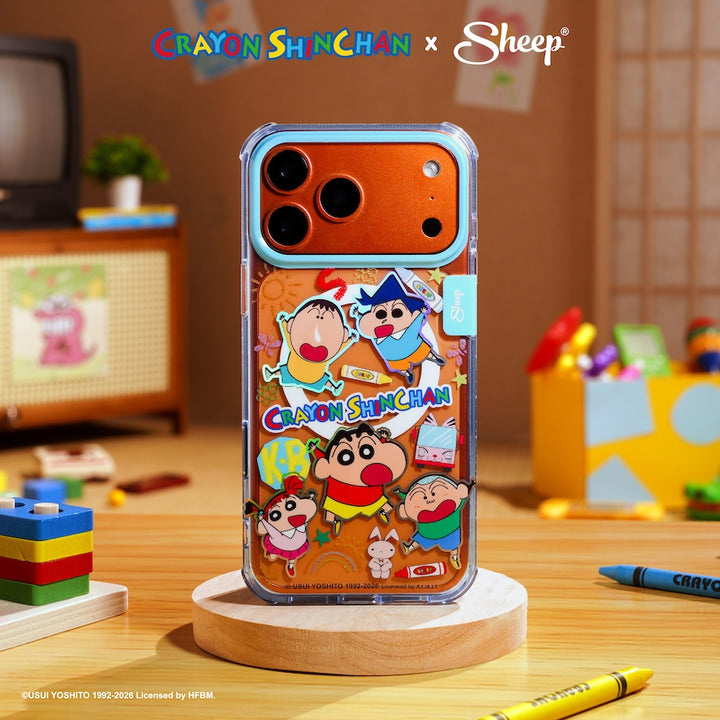 crayon shinchan magsafe iphone case ลายน่ารัก เคส ไอโฟน เครยอน ชินจัง เพื่อน สีฟ้า ลิขสิทธิ์แท้ 17 18 pro max