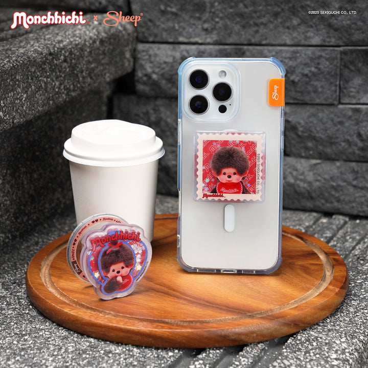 magsafe griptok monchhichi ม่อนชิชิคุง ม่อนชิชิจัง ที่แปะโทรศัพท์ เขย่าได้ ลิขสิทธิ์แท้