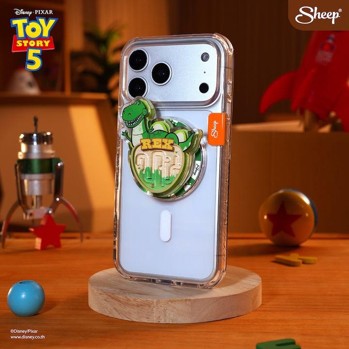 Rex เร็กซ์ ดิสนีย์ Phone Grip ของเล่น ที่แปะมือถือ MagSafe Disney Toy Story 5 ทอย สตอรี่ ลิขสิทธิ์แท้ ของสะสม