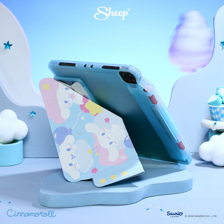 เคสไอแพด กันงอ ซินนามอนโรล cinnamoroll ipad case กันกระแทก ลิขสิทธิ์แท้ sanrio แถม ปลอกปากกา ซานริโอ้ สีฟ้า ชมพู
