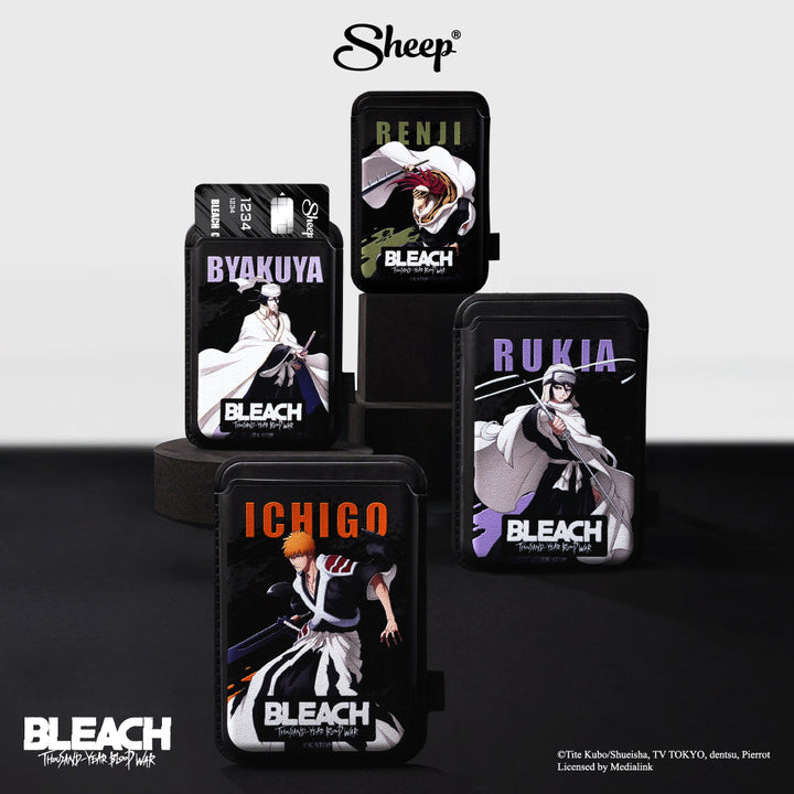 ที่ใส่บัตร แปะมือถือ bleach บลีช เทพมรณะ ss8 phone wallet สีดำ เคสใส่บัตร สงครามเลือดพันปี ตัวละคร  card holder accessories