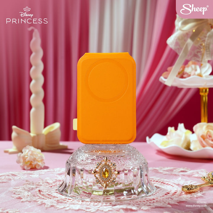 ที่ใส่บัตร แปะมือถือ กาง ตั้งได้ เจ้าหญิงดิสนีย์ disney princess เบลล์ belle phone wallet stand เคสใส่บัตร สีเหลือง