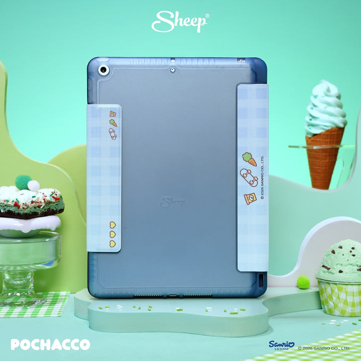 เคสไอแพด โปเชโกะ pochacco ipad case กันกระแทก น้ำหนักเบา ลิขสิทธิ์แท้ sanrio ซานริโอ้ สีเขียว ฟ้า สายจด วาด เคสโปเชโกะ